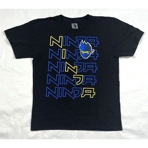 Ninja Short Sleeve T-shirt Big Boys Size Large - Black